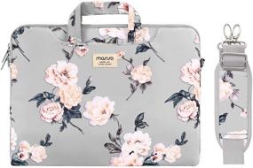 img 4 attached to 👜 MOSISO MacBook Air 13 inch Shoulder Bag | Camellia Briefcase Sleeve, Grey