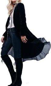 img 4 attached to R Vivimos Ruffled Asymmetric Blazers Jackets Women's Clothing and Coats, Jackets & Vests