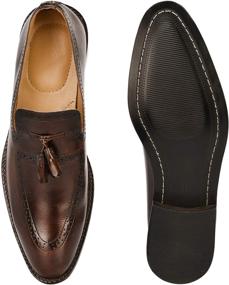 img 1 attached to Handcrafted Liberty Leather Tassel Loafer 👞 Shoes for Men: Perfect Slip-Ons and Loafers