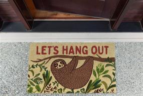 img 3 attached to 🦥 DII Animal Pun Collection Hang Out Sloth 18x30" Coir Doormat – Natural and Effective