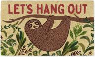 🦥 dii animal pun collection hang out sloth 18x30" coir doormat – natural and effective логотип