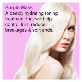 img 2 attached to 💜 Purple Hair Mask for Blonde, Platinum & Silver Hair - Banish Yellow Hues: Blue Masque to Reduce Brassiness & Condition Dry Damaged Hair - Sulfate Free Toner
