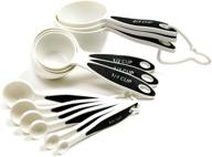 🥄 norpro 3042 grip-ez measuring cups and spoons, 12-piece set, white and black logo