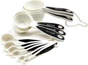 img 4 attached to 🥄 Norpro 3042 Grip-EZ Measuring Cups and Spoons, 12-Piece Set, White and Black