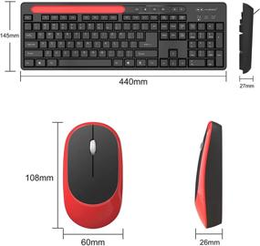 img 3 attached to MageGee V620 Wireless Keyboard and Mouse Combo - 2.4GHz Slim Ergonomic Quiet Design with USB Receiver - Full Size incl. Number Pad for Windows, Computer, PC, Laptop, Desktop (Black)