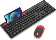 magegee v620 wireless keyboard and mouse combo - 2.4ghz slim ergonomic quiet design with usb receiver - full size incl. number pad for windows, computer, pc, laptop, desktop (black) logo