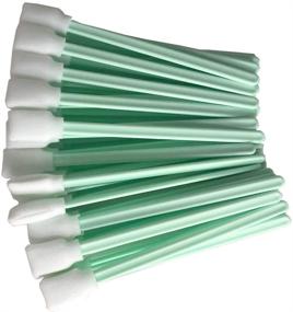 img 1 attached to 🧼 Premium 100pc 5.1" Square Rectangle Foam Cleaning Swab Sticks for Solvent Format Inkjet Printer Roland Optical Equipment - Ultimate Cleaning Solution!