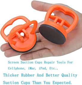 img 3 attached to Optimized Heavy Duty Suction Cups for Glass - Tool Kit for iMac, iPad, Computer, Mac, Tablet Screen Removal & Repair. Suitable for iPhone, Cell Phone, MacBook, Laptop Screen Replacement. Includes Mini Dent Puller & More.