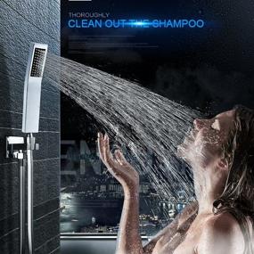 img 1 attached to SR SUN RISE Brass Handheld Shower Head: Luxurious High-Pressure L-Style Chrome Showerhead