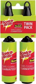 img 1 attached to 🧹 Efficient White Scotch-Brite Mini Lint Rollers - Pack of 2 Rollers