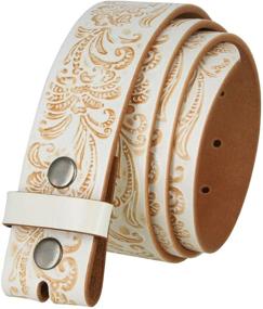 img 4 attached to Genuine Leather Western Embossed Men's Accessories for Belts - Perfect for a Cowgirl Look