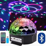 8.6-inch crystal super led strobe bulb multi changing color crystal stage light bluetooth speaker, wireless speaker with party dance light, aux input, tf card music player, and magic ball логотип