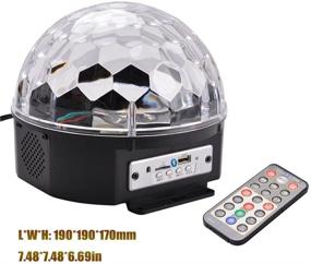 img 2 attached to 8.6-Inch Crystal Super LED Strobe Bulb Multi Changing Color Crystal Stage Light Bluetooth Speaker, Wireless Speaker with Party Dance Light, Aux Input, TF Card Music Player, and Magic Ball