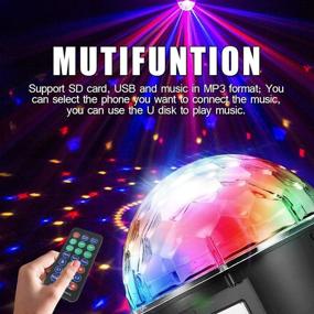 img 1 attached to 8.6-Inch Crystal Super LED Strobe Bulb Multi Changing Color Crystal Stage Light Bluetooth Speaker, Wireless Speaker with Party Dance Light, Aux Input, TF Card Music Player, and Magic Ball