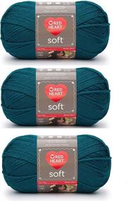 img 3 attached to 🛍️ Get More and Save Big: Red Heart Soft Yarn (3-Pack) Teal E728-9518 - Bulk Buying Offer!