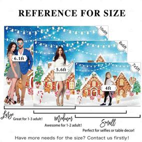 img 2 attached to 🏠 Allenjoy 8x6ft Christmas Gingerbread House Backdrop - Glitter, Cookie Exchange, Candyland, Winter Snowflake Photography Background for Kids, Children, Baby Shower, Birthday Party Decor - Banner Photo Booth Prop