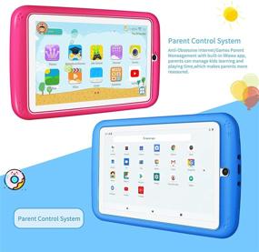 img 2 attached to 📱 Розовый детский планшет 7 дюймов Android 10.0 - JUSYEA J3: четырехъядерный процессор, 1 ГБ ОЗУ, 16 ГБ ПЗУ, WiFi, Bluetooth, образование и развлечения, в комплекте чехол.