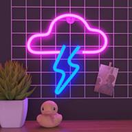 🌩️ ifreelife neon signs - cloud lights lightning bolt pink room decor: aesthetic cloud neon light for bedroom, cloud lightning led signs for art wall decor, home décor, bar, teenage girl room логотип