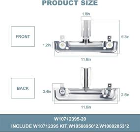 img 1 attached to 🍽️ W10712395 Dishwasher Upper Rack Adjuster Metal Kit 20-Pack Replacement for Whirlpool WDTA50SAHZ0 Dishwasher - Compatible with Kenmore AP5957560, W10350375, W10712395VP, W10250159 by Cenipar - Improve Your Dishwashing Experience!
