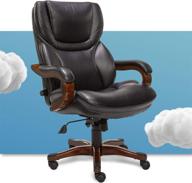 🪑 serta 46859 big & tall executive chair: brainstorm black - bonded leather, enhanced comfort and durability logo