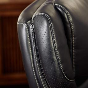 img 1 attached to 🪑 Serta 46859 Big & Tall Executive Chair: Brainstorm Black - Bonded Leather, Enhanced Comfort and Durability