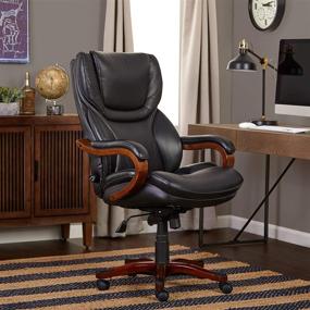 img 3 attached to 🪑 Serta 46859 Big & Tall Executive Chair: Brainstorm Black - Bonded Leather, Enhanced Comfort and Durability