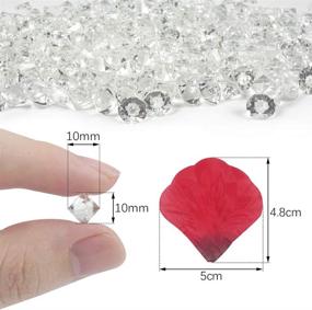 img 3 attached to 💎 HANSGO Mini Clear Glass Diamonds: Stunning Beveled Crystal Gems for Wedding Favor Table Centerpieces & Pirate Treasure Decorations