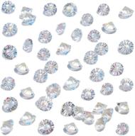 💎 hansgo mini clear glass diamonds: stunning beveled crystal gems for wedding favor table centerpieces & pirate treasure decorations logo