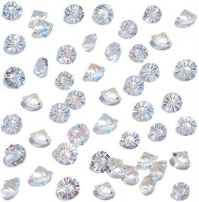 img 4 attached to 💎 Мини-стеклянные бриллианты HANSGO: потрясающие ограненные кристальные драгоценности для центральных украшений свадебных столов и украшений сокровищ пиратов.