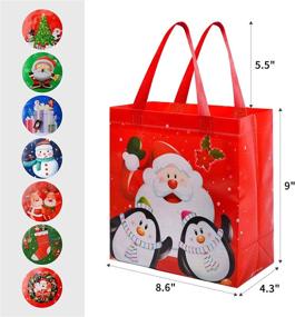 img 3 attached to Christmas Snowman Non Woven Reusable Grocery