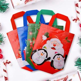 img 1 attached to Christmas Snowman Non Woven Reusable Grocery