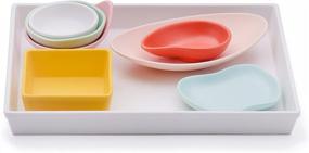 img 1 attached to 🎨 Multicolor Condiment Melamine by Sugar Cloth