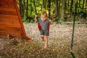 img 2 attached to 🎠 Jack & June Yellow Belt Playset Swing: 80” Chains for 5’ and 6’ Deck Height