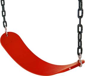 img 4 attached to 🎠 Jack & June Yellow Belt Playset Swing: 80” Chains for 5’ and 6’ Deck Height