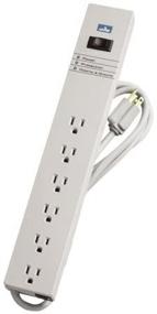 img 1 attached to 💡 Leviton 5100-PS 120V Surge Protected Strip with Switch, 15A General Duty, 6-Outlet, 6ft Cord, Beige