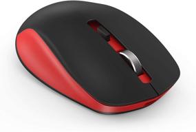 img 4 attached to 🖱️ seenda Wireless Mouse: 2.4G Nano Receiver, 3 Adjustable DPI Levels - Red & Black