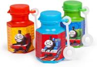 🎉 amscan thomas the tank mini bubble birthday party favour toy and prize giveaway, 0.6 oz., pack of 12 - cute and fun! logo