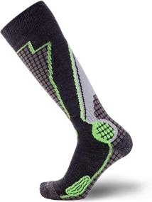 img 4 attached to Optimized Merino Wool Ski Socks for Enhanced Performance - Unisex Outdoor Winter Socks for Snowboarding and Skiing