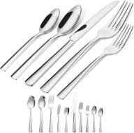 🍴 premium 45-piece stainless steel cutlery set for 8 | ergonomic design, dishwasher safe tableware | durable flatware in perfect size and weight logo