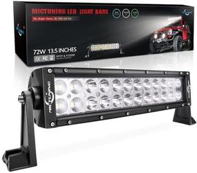 img 4 attached to 🚙 MICTUNING 13.5 Inch 72W Combo LED Light Bar - 5000 Lumen, Crystal White (6000-6200K), Waterproof for Off-Road Jeep ATV UTV SUV Truck Boat