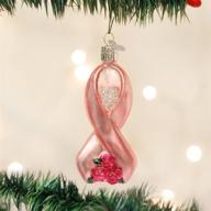 🎀 pink glass blown christmas ornaments: old world rose & ribbon theme for tree decoration logo