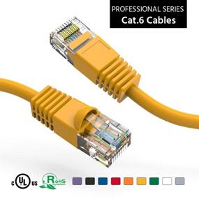 img 2 attached to IMBAPrice - Cat6 RJ45 Snagless Ethernet Patch Cable In Yellow (1 Feet) - 10 Pack