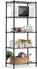 img 4 attached to Alvorog Adjustable Shelving Organizer – Maximize Storage Space with 23.2Lx13.3Wx59H Dimensions