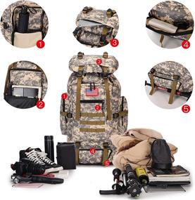 img 3 attached to 🎒 Ultimate Camping Backpack Rucksack: Waterproof Traveling Companion