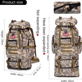 img 2 attached to 🎒 Ultimate Camping Backpack Rucksack: Waterproof Traveling Companion