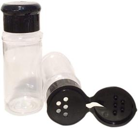 img 1 attached to 🍶 FEOOWV 25Pcs Empty Plastic Spice Bottles Set (Black) - Store BBQ Seasoning, Salt, Pepper & More - 75 ml/2.5 oz