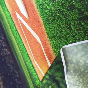 img 1 attached to 📸 Riyidecor Green Baseball Field Backdrop Fabric - Polyester Stadium 7Wx5H Feet Photography Background Art Fabric Booth for Children Decorations - Birthday Festival Event Props - Party Photo Studio Shoot