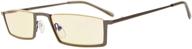 eyekepper half-rim computer reading glasses with yellow tinted lens and spring hinges (+0.5 diopters) logo