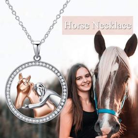 img 3 attached to 🐎 Sterling Silver Horse Pendant Necklace: Perfect Horse Gifts for Women and Girls by POPKIMI