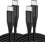 6ft+6ft usb c to c charger cable for samsung s21 s20 plus ultra 5g, galaxy note 10 plus 20/s10 a71, pixel 4 3a 3 xl 4a 5 - 60w fast charge charging logo